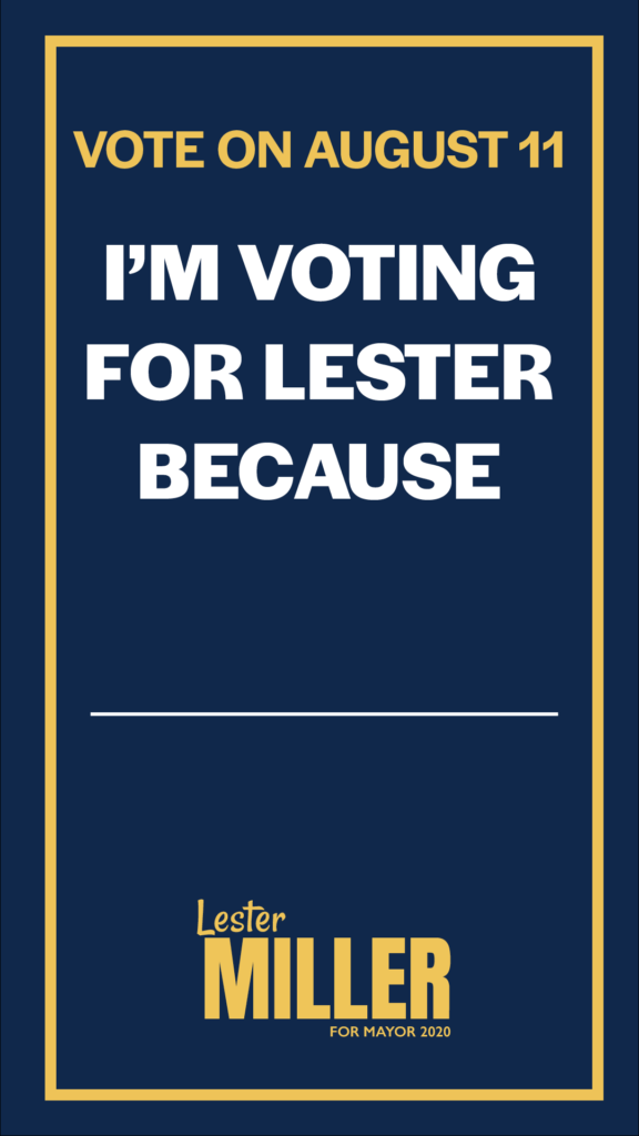 I'm voting for Lester Miller