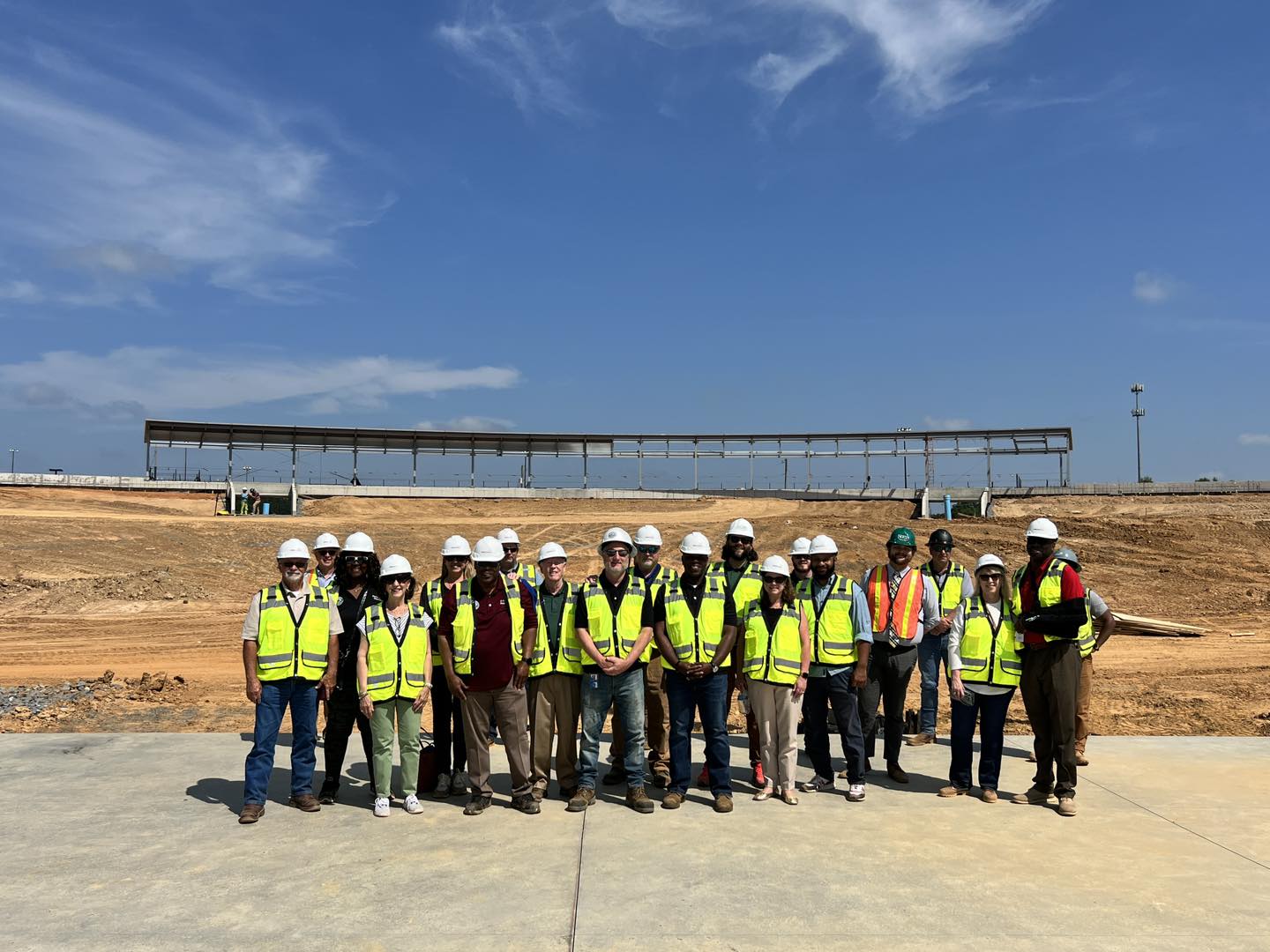 Mayor Miller and Commissioners at Amphitheater Const Site